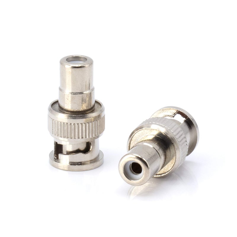 THE CIMPLE CO BNC to RCA Male to Female Adapter Pack, 10 Pieces, Metallic Silver - Image 1